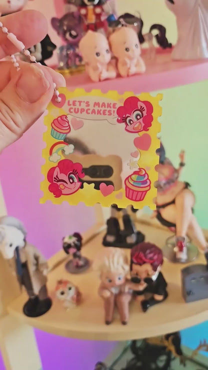Pinkie Pie's Cupcake Surprise Mirror Keychain